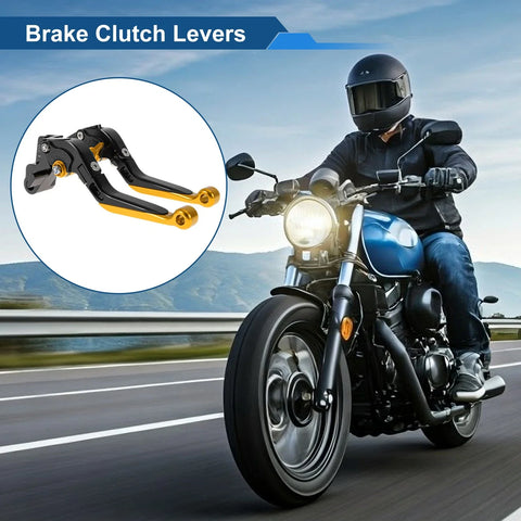 Kawasaki NINJA650R Black Gold Adjustable Short Long Brake Clutch Lever
