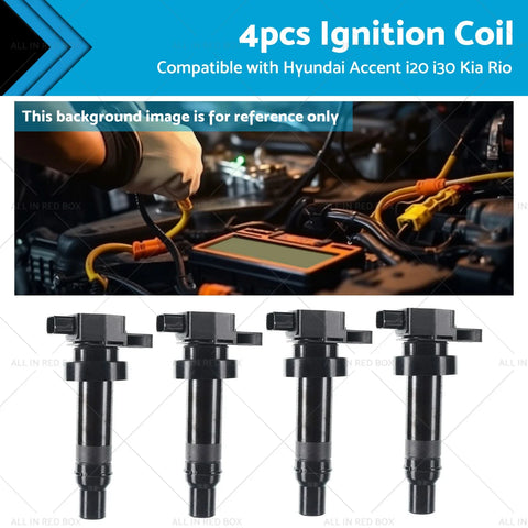 Hyundai Accent, i20, i30, Kia Cerato, Rio, Soul 4 x Ignition Coils (2006-2023)
