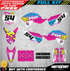 KTM 50 Custom Graphics Full Kit PEAK STYLE Stickers Decals (2009-2015)