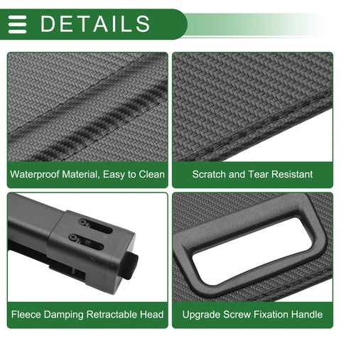Ford Everest (2016-2021) Black Fiber Car Trunk Retractable Cargo Cover
