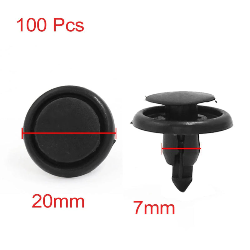Honda, Mitsubishi 100 Pcs Mudguard Bumper Push-Type Clip Retainers
