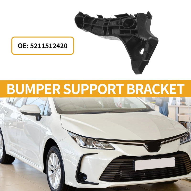 Toyota Corolla 1 Pc RH Side Front Bumper Support Bracket Black (2004-2006)