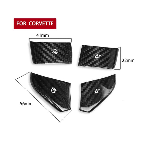 Chevrolet Corvette C8 4 x Steering Wheel Lower Button Trims (2020-2022)