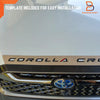 Toyota Corolla Cross 3D Acrylic Logo Emblem with Silver Red Trim (20-25)