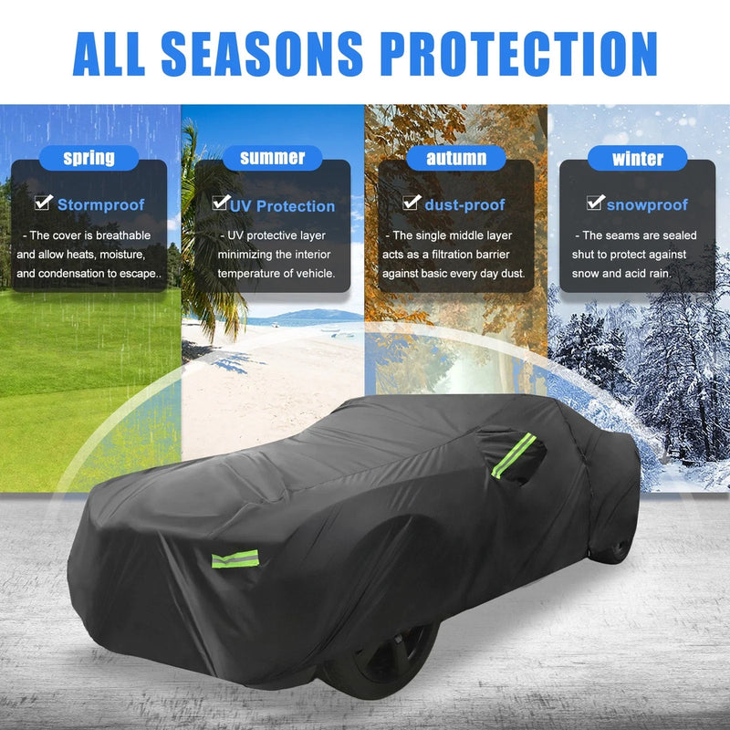Chevy Camaro 1 Pcs Waterproof SUV Car Cover with Zipper Black (2010-2021)