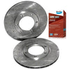 Slotted Drilled Front Disc Brake Rotors + 4x4 Pads Patrol MQ MK GQ