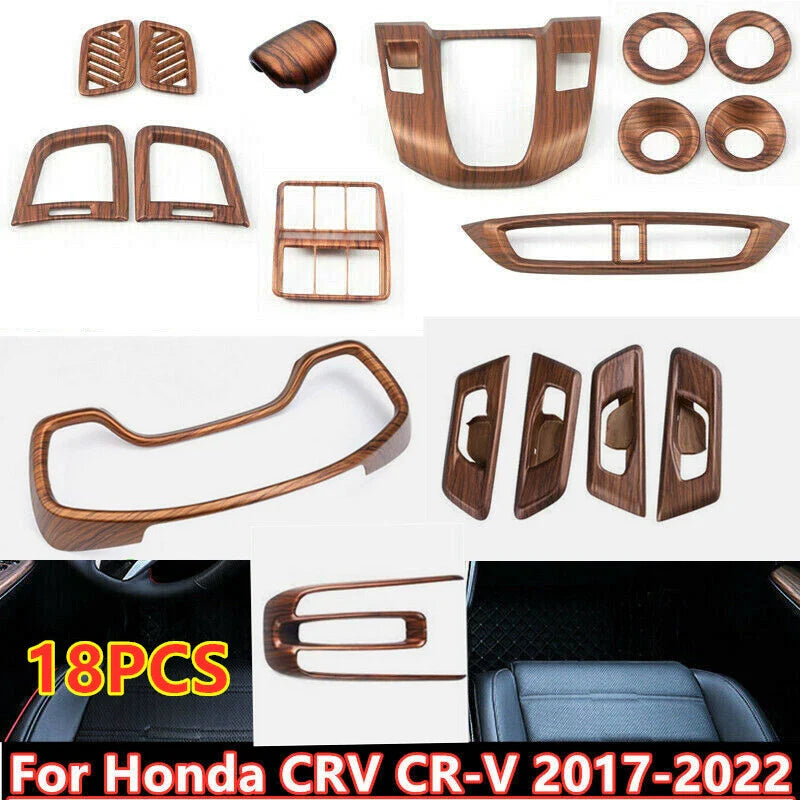 Honda CRV CR-V 18x Peach Wood Grain Car Interior Cover Trim (2017–2022)
