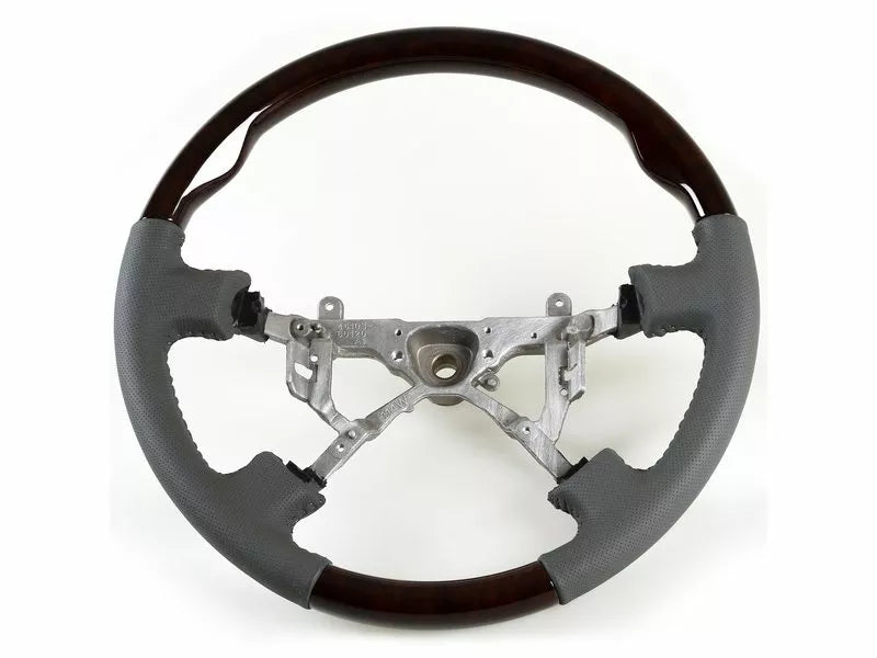 Lexus LX470, Toyota Land Cruiser Steering Wheel Wood Grain Leather Grip (1998-2007)
