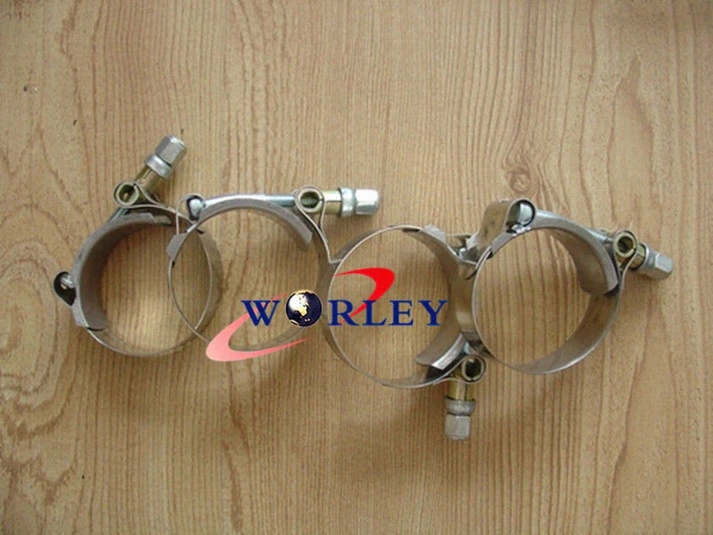 10 x 2.25" Stainless Steel T-Bolt Silicone Hose Clamps