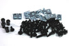 Aluminium Noir Boulon Tête de fourche pare-brise Yamaha FZS600 Fazer (1998–2002)