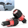 Motorcycle ATVs Red CNC Aluminum Handlebar Grips Bar End Cap Plugs