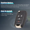 Chevrolet Cruze Black Remote Key Shell Case 4-Button