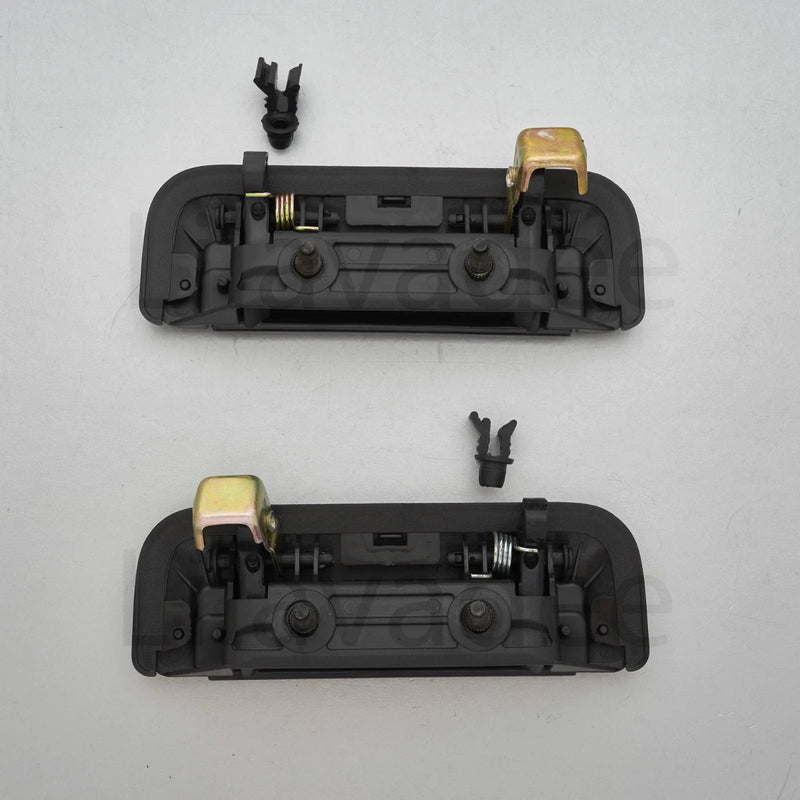 Mitsubishi Triton L200 MK Strada Black Outside Door Handle Outer Pair (1996-2006)