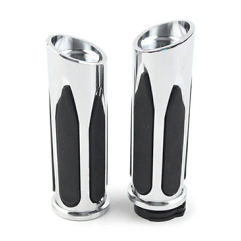Harley Touring Road Electra Glide Softail Chrome Handlebar Hand Grips (N/A)