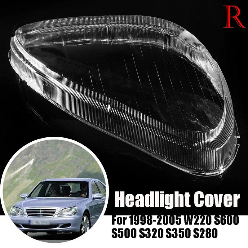 Mercedes Benz W220 Right Headlight Clear Lens Cover (1998-2005)