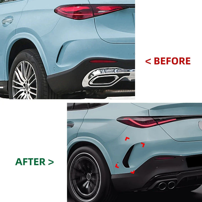 Mercedes GLC Coupe C254 Rear Bumper Side Vent Blade Trim Canards