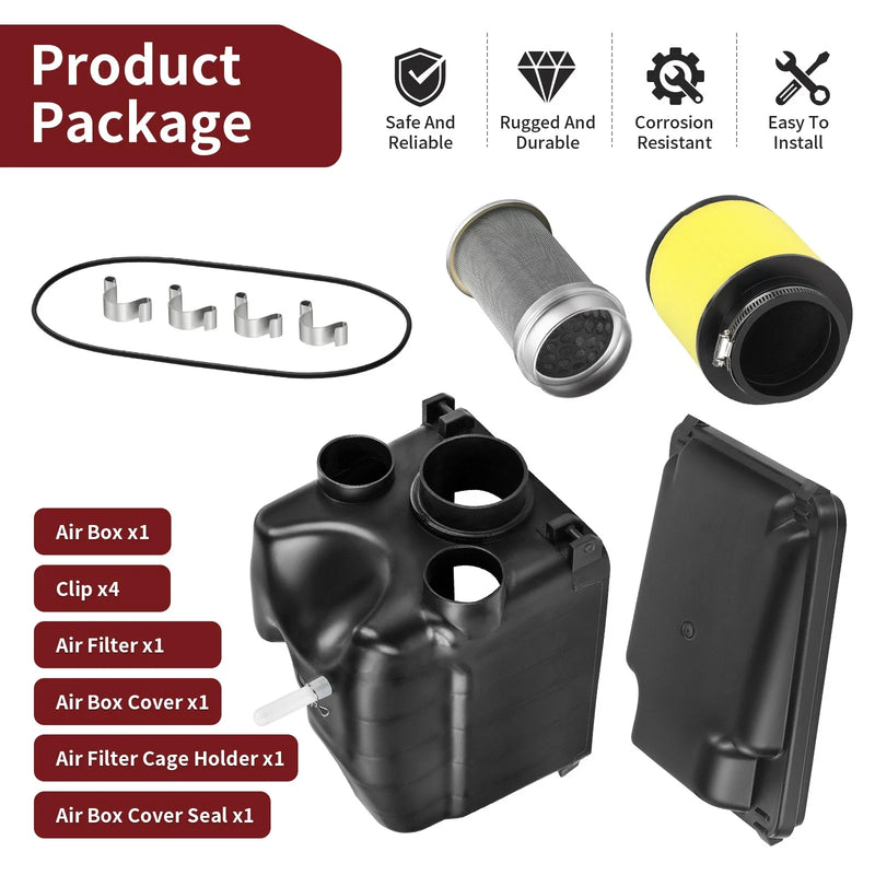 Honda TRX 250X / 300X / 300EX Air Filter Kit w/ Air Box Case + Cover + Seal Clip