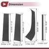 Ford Everest (2023-2024) Carbon Fiber Black 8 Pcs Door Pillar Window Trim
