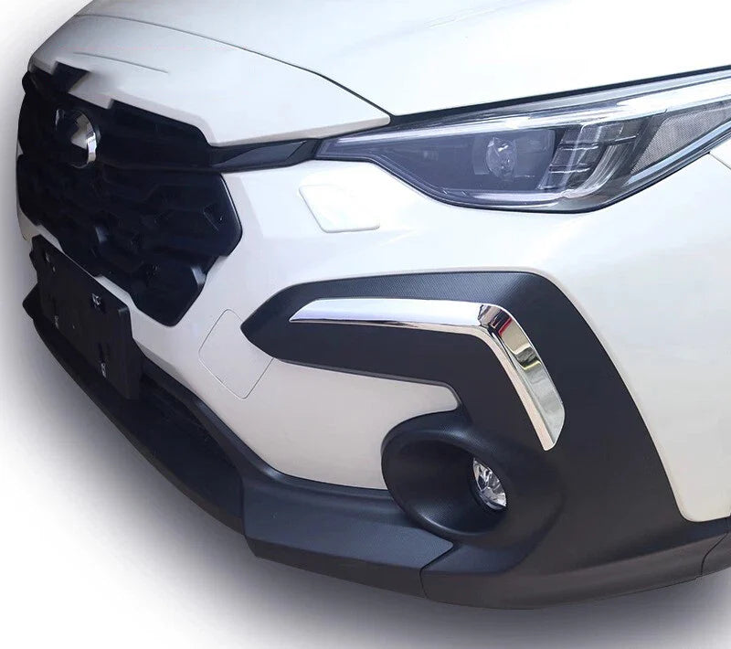 Subaru Crosstrek 2 x Chrome Front Bumper Fog Light Cover Trims (2024–2025)