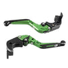 KAWASAKI ZX 14R (2006-2015) Green / Black 2 x Foldable Brake Clutch Levers
