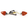 Motorcycle ATV Dirt Bike Orange Lens LED Turn Signal Lights