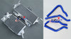 Kawasaki KX125 KX 125 Aluminum Radiator + Blue Hoses (1990-1991)
