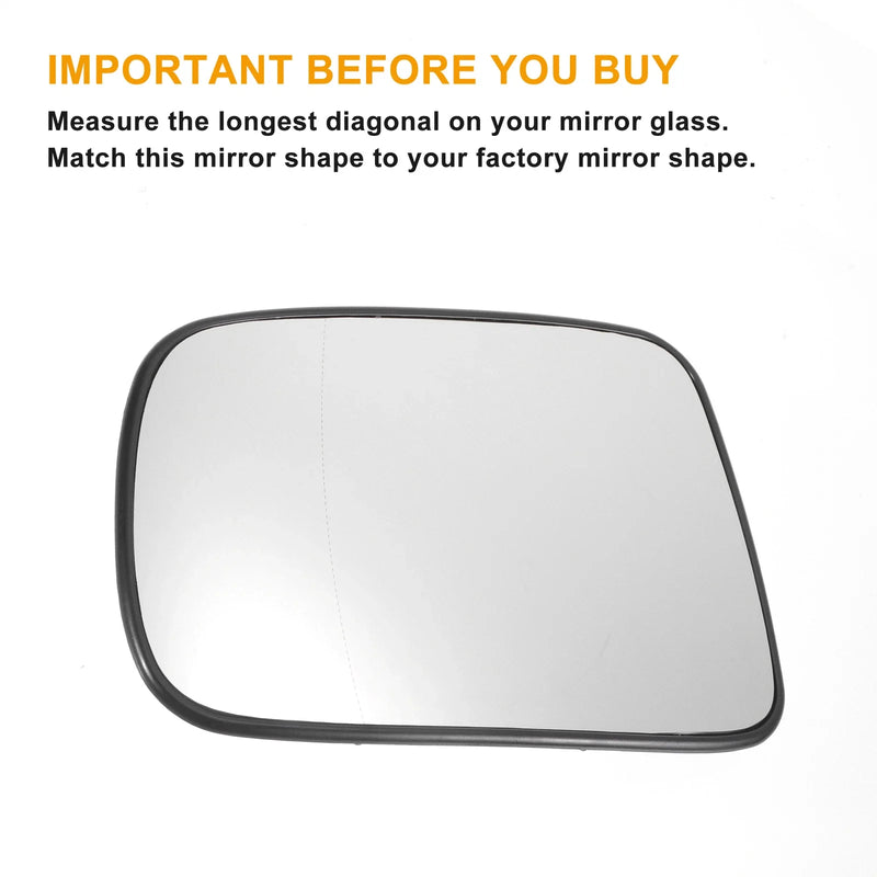 Honda HR-V CR-V Left Side Heated White Mirror Glass (1996-2006)