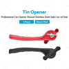 Professional Stainless Steel Manual Can Opener - Safe Cut Lid Edge