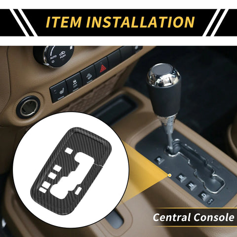 Jeep Wrangler JK Center Console Gear Shift Frame Cover Trim (2007-2018)