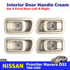 Interior Door Handle Cream Set 4 Fits Nissan Frontier Navara D22 UTE 1998-05 D06