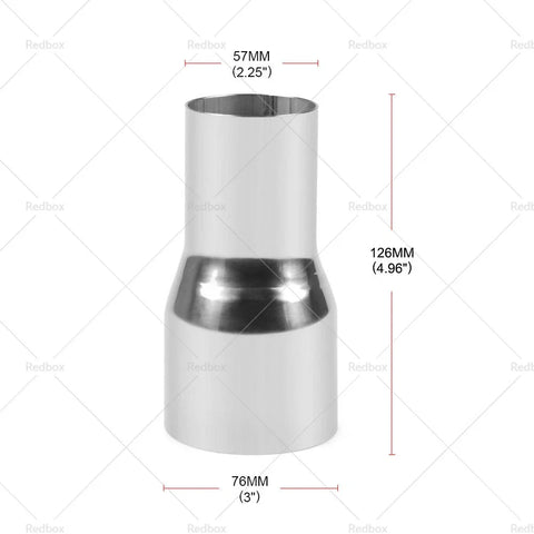 Car 2" to 3" Steel Exhaust Tube Pipe Connector Adapter