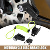 Universal Motorcycle Disc Brake Lock Set with Yellow Rope