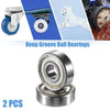 2 x 9x26x8mm Double Shield Single Row Car Deep Groove Ball Bearings