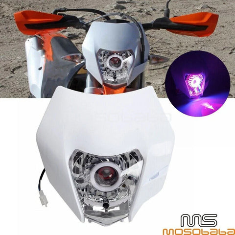 WR YZF KLX XR CRF DRM EXC FE TE XCW 250 350 450 DRL LED Headlight HI/LO Beam