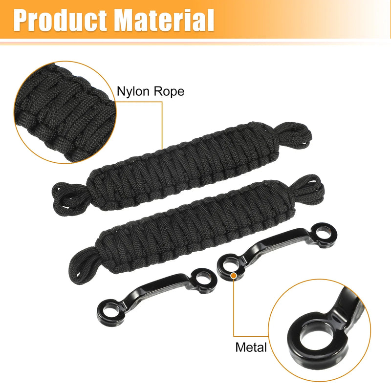 Jeep Wrangler TJ JK JL (2007-2023) Black Car Door Limiting Straps Set