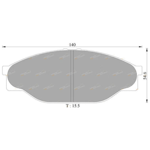 Toyota Hilux LN147R Front Disc Brake Pad Set (1997–2005)