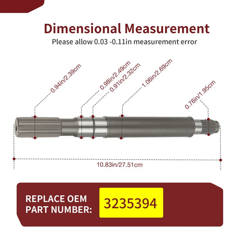 Polaris Ranger 500 Front Output Shaft 2x4/4x4 (2017–2019)
