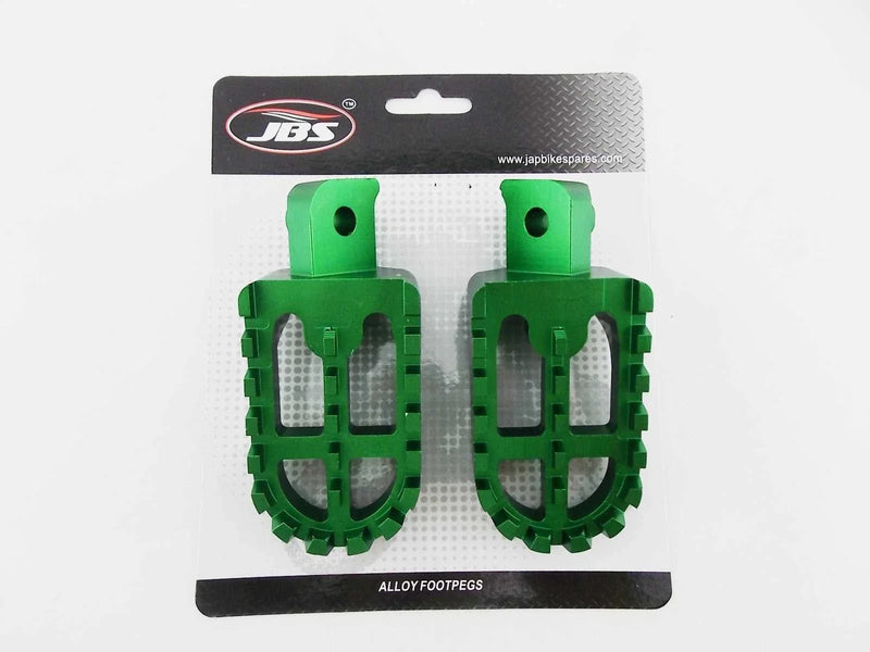 YAMAHA DT50 (1981-1996) -  Green Footrests CNC Billet Alloy Foot Pegs
