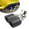 Universal Car Exhaust Stainless Steel Carbon Muffler Tip 89mm Outlet