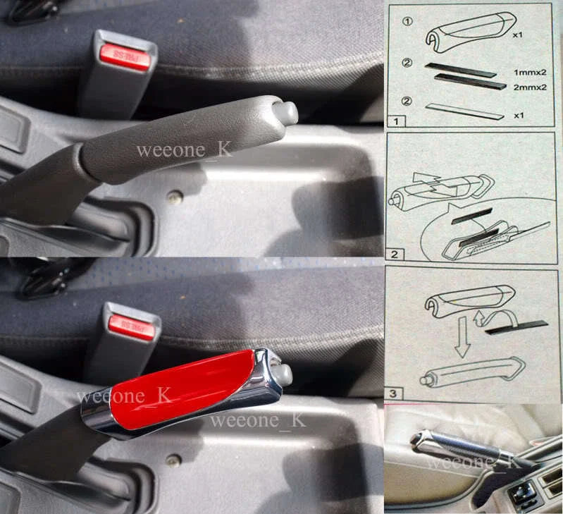 Honda Jazz 1 x Universal HandBrake Cover Red ABS (2001-2008)
