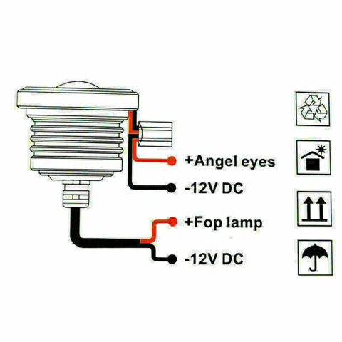 3.5" LED Fog Light Projector Driving Lamp Kit