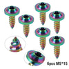 Cars 6 x M5x15mm Titanium Torx Head Self Tapping Screws Fasteners