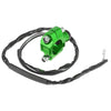 Motorcycle Engine Start Stop Switch w/ Green Mounting Backplate Black Button