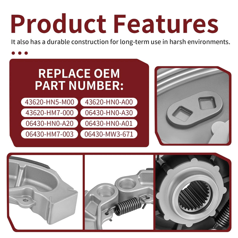 Honda Rancher 400 TRX400FA / FGA 2004-2007 Rear Brake Drum Hub & Shoes Kit