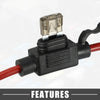 Car 12 AWG Fuse Holder 7.5A Mini Blade Style Fuse Set