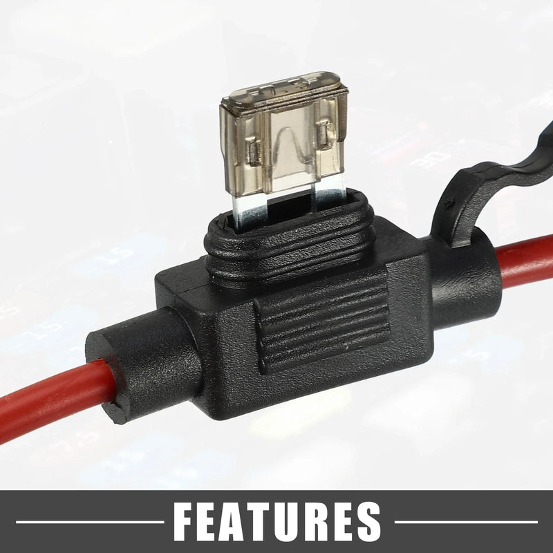 Car 12 AWG Fuse Holder 7.5A Mini Blade Style Fuse Set