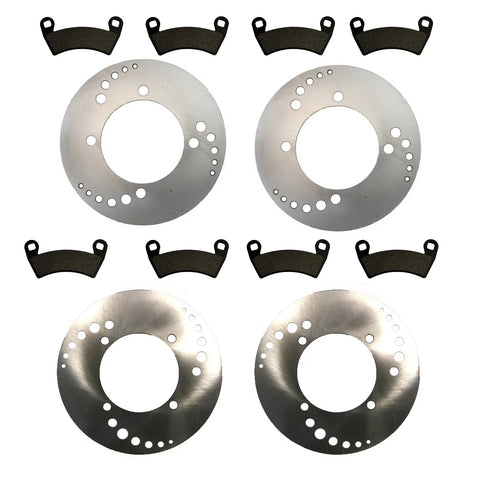 Polaris Ranger 800 Crew Front & Rear Brake Rotors & Pads (2010–2014)