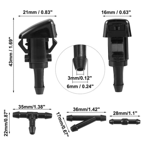 GMC & Chevrolet Windshield Washer Nozzle 2.5m Hose Kit