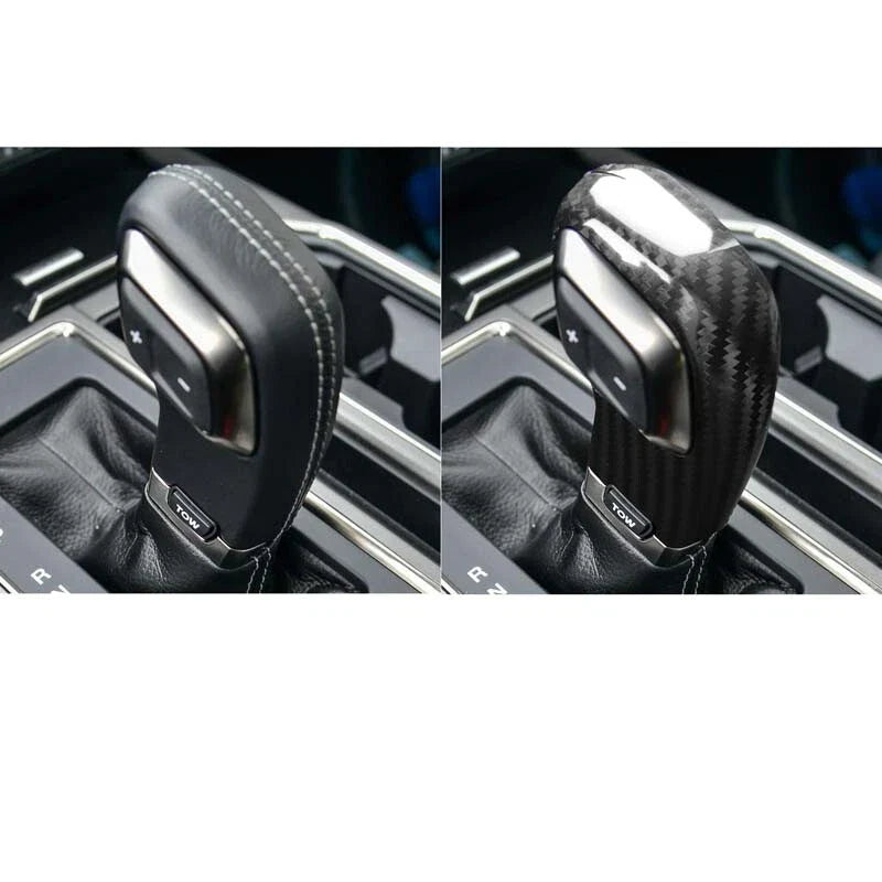 Ford F-150 2017-2018 Carbon Fiber Gear Shifter Grap Handle Knob Cover Trim