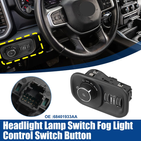 Dodge RAM 1500 2500 3500 No.68401933AA Headlight Lamp Switch Button